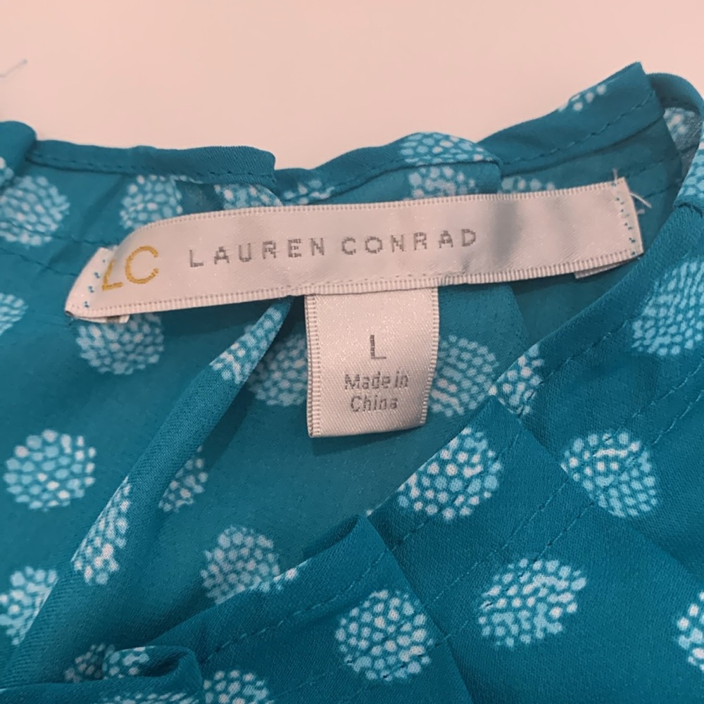 LC Lauren Conrad 100% Polyester Sleeveless Blouse, L - Picture 6 of 12